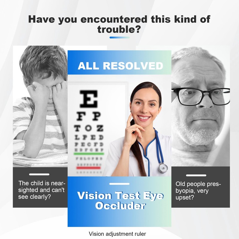 Professional Ophthalmic Lorgnette 17 Pinhole Black Plastic Vision Test Eye