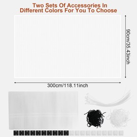 3 Metre Stair Safety Net, Safety Net for Children, Stair Railing Safety Net, Stair Railing Fence Mesh, Stair Net, Safety Net, Baby Balcony Net, Stair Protective Net (3 m x 90 cm)