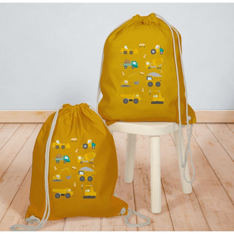 Shirtracer - Gym Bag Backpack - Children's Tractor Excavator etc.