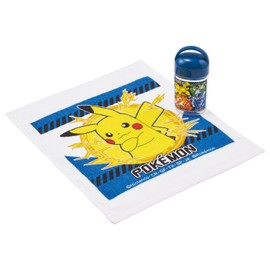 Skater OA5AG Antibacterial Hot Towel Set with Case, 12.6 x 12.0 inches (32 x 30.5 cm), Made in Japan, Pokémon 25, Boys