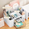 AUMA Desk Organizer with Drawer, Multi-Functional Pencil Holder for Desk,