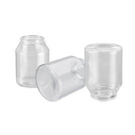 Aspen Creative 23114-3 Transitional Clear Ceiling Fan Replacement Glass Shade, 2-5/8" Fitter, 3-5/8" Diameter x 5-1/8" Height, 3 Pack