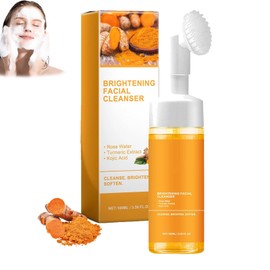 Turmeric Foaming Cleanser,Turmeric Face Cleanser,Turmeric Face Wash,Brightening Turmeric Face Cleanser,Deep Cleansing Foaming Turmeric Oil Cleanser for All Skin,Deep Cleansing of Face Skin(100ML)