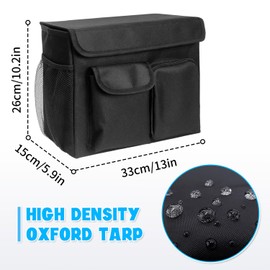 Mobility Scooter Bag, Electric Scooter Basket, Knee Scooter Basket, Mobility Scooter Caddy with 14 Inches Laptop Pocket and 2 Cup Holders for Bike, Mobility Scooter Accessories for Adults