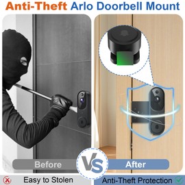 Anti-Theft Doorbell Mount No Drill Compatible with Orbitell Video Doorbell, Adjustable Mounting Bracket Holder Accessories for Apartment Rentals, Enhanced Protection Doorbell Mount Bracket
