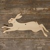 10x Wooden Hare Running and Bounding Craft Shapes 3mm Plywood