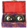 Qi Gong Kugel Enamel Yin Yang Green 45 mm