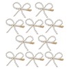 10PCS Pearl Bow Hair Clips, Elegant Bow Hair Pins, Non-Slip