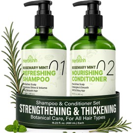 Herbishh Rosemary Mint Hair Shampoo and Conditioner 480ml each