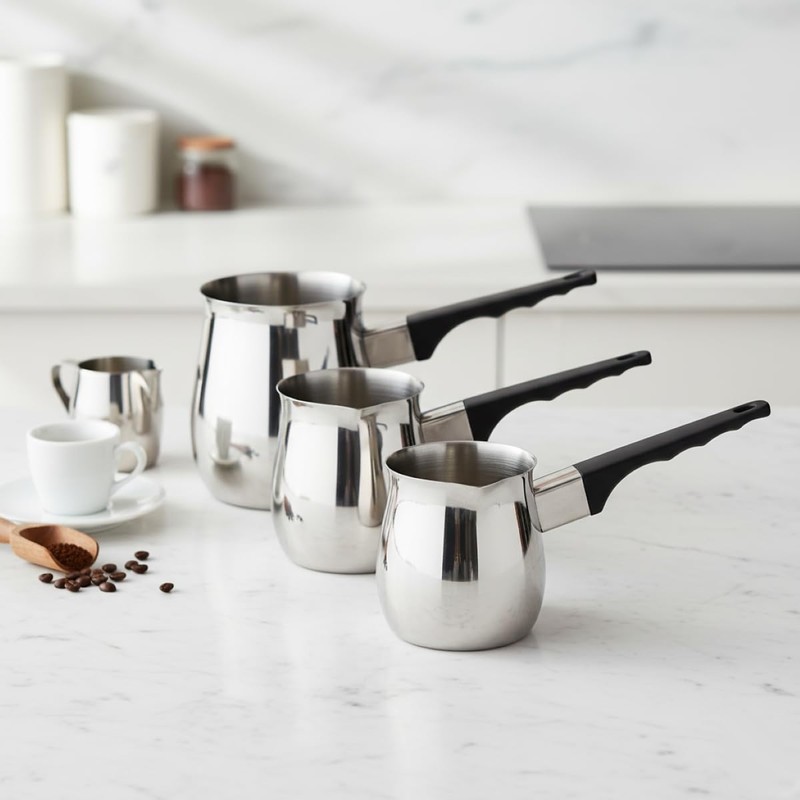 Fino Stainless Steel Turkish Coffee Pot - Professional 18/8 Warmer