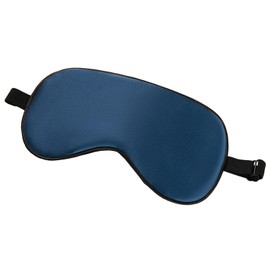 Sale!!Slip Silk Sleep Mask,100% Pure Mulberry 16 Momme Silk Eye Mask - Comfortable Sleeping Mask with Elastic Band + Pure Silk Filler and Interna (Navy, Medium)
