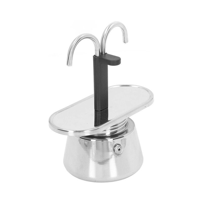 Moka Pot 100ml Dual Pipe Stainless Steel Durable Food Grade