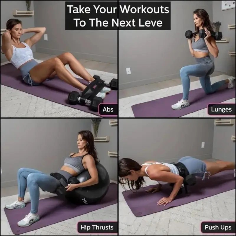 Premium Hip Thrust Belt - Adjustable Exercise Belt for Glutes