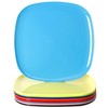 Youngever 9 Pack 10 Inch Plastic Plates, Large Square Plates,