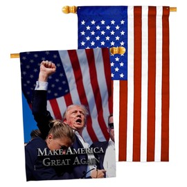 MAGA Trump Rally Flag American Flags for Outside House Banner Wall Hanging Decor Tapestry 2024 President 47 Yard Sign Outdoor Patriotic Decoration Make America Great Again Republican Gift Made in USA