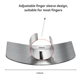 Stainless Steel Finger Guards For Cutting Food Avoid Hurting, Premium 304 Stainless Steel Finger Protector,Slicing Tool Finger Protectors when Cutting, Slicing, Dicing, Chopping, Fruits and Meat (2)