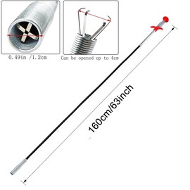 Greifer Flexibel Krallengreifer 160cm, Teleskopgreifer Greifer Rohrreinigung Spirale Rohrreinigungsspirale, Drain Snake Rohrreinigung Spirale Kanal Reinigungshaken für Küche Bad Toiletten