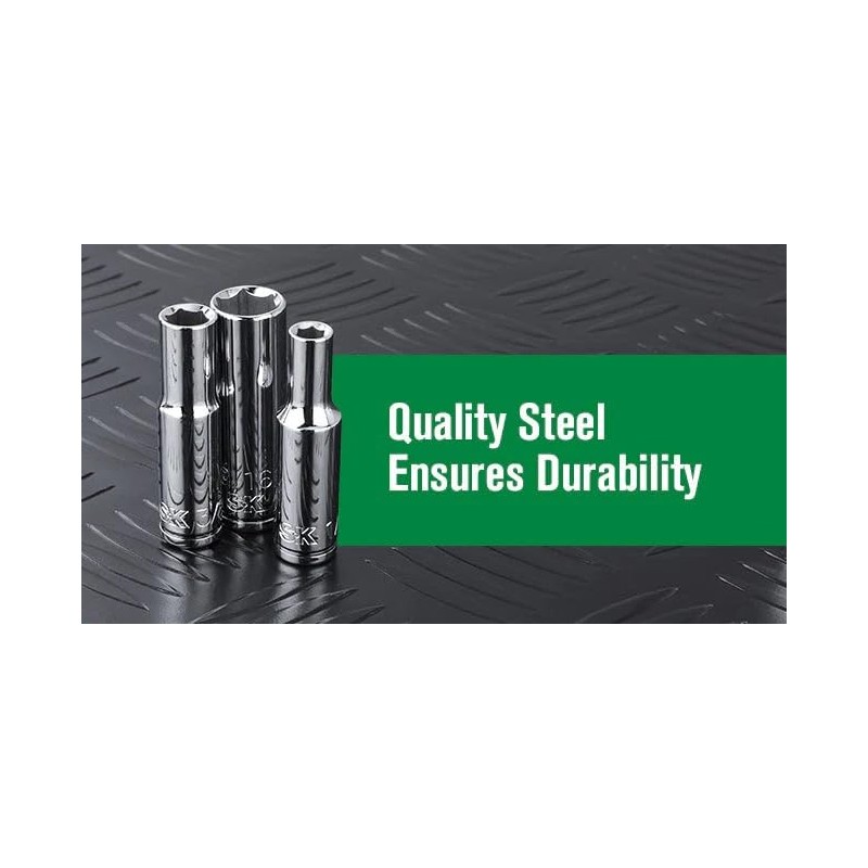 SK Tools USA 1/2" Drive, 11 Piece, 6 Point, Metric,