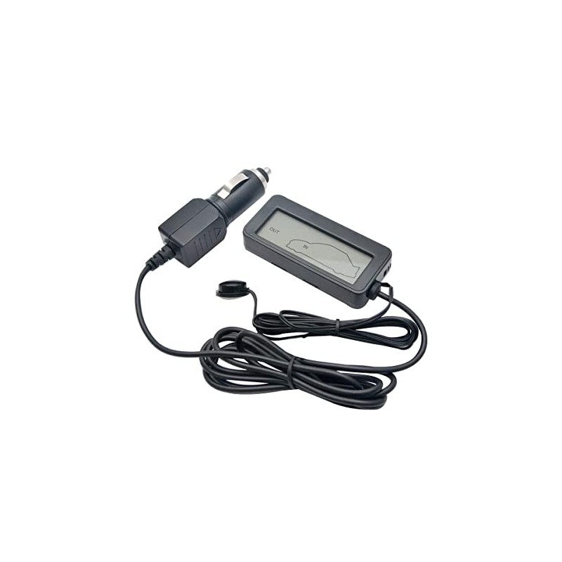 MASO DC12V Car Digital Thermometer LCD Car Inside/Outside Temp Meter