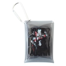 Tees Factory Joker Folie A Do DC-5544333BK Snap Clear Pouch with Carabiner Joker/Black Size: Approx. 3.7 x 2.6 x 0.8 inches (95 x 65 x 20 mm) (excluding carabiner)