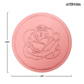 250pcs Envelope Seal Stickers, Flowers | Elegant Embossing Rose Gold Foil Floral Wedding Stickers for Invitations, Save The Date, Certificates, Decorative Mailing Labels
