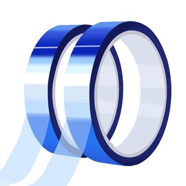 2 Rolls Sublimation Heat Tape 20mm×66m Heat Resistant Tape Blue High Temperature Tape No Residue Insulation Transfer Heat Vinyl Press Tape for Electronics Printing DIY Crafts Soldering Blue