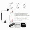RV Handrail, Lockable, Folding RV Entrance Door Handle, Aluminum Alloy