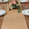 Table Runner Wood Colour Hessian Style Farmhouse Long Rustic Dining