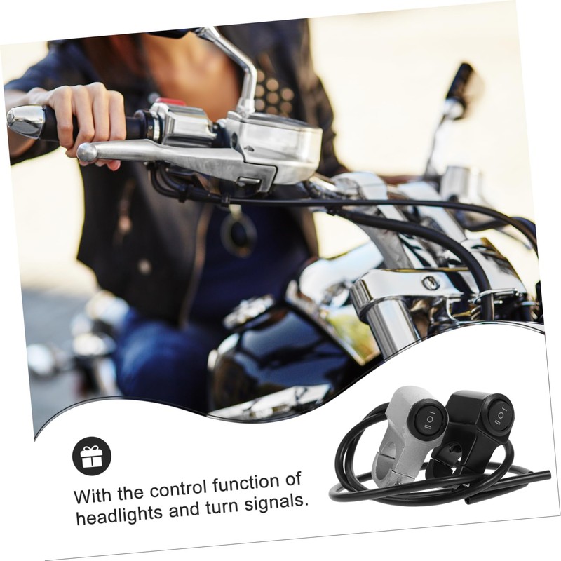 Alipis 2pcs Motorcycle Headlight Switches Durable Handlebar Toggle Switches Compatible