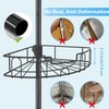 Nicecho 4 Tiers 39"-125" height Black Tension Pole Bathroom Organizer