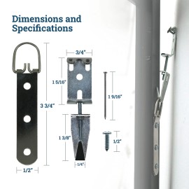 Picture Hang Solutions Mirror Hanging Kit with Hangers and Leveling Hardware - 100 lbs - Heavy Duty ...