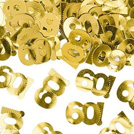 Luck and Luck 60th Birthday Gold Age confetti | Number 60 Table Confetti | Gold 60th Birthday Table Confetti | Birthday Table Decoration | 60th Anniversary Decorations