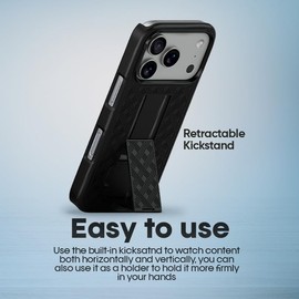 MOTIVE for 17 Pro Max, funda con clip para cinturón para 17 Pro Max, combo de funda de concha, funda protectora delgada y resistente, a prueba de golpes, con soporte (6.9 pulgadas) | Serie Ranger v1