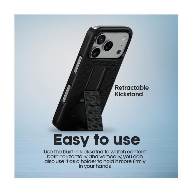 MOTIVE for 17 Pro Max, funda con clip para cinturón