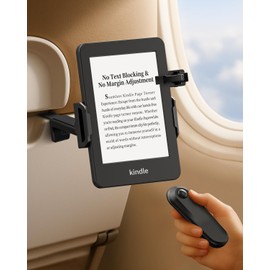 Kindle Travel Stand with Remote Page Turner – Foldable Kindle Holder and Clicker for Hands-Free Reading on Airplanes, Commutes & Camping