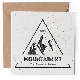 1 x Greeting Card - Mountain K2 Karakoram Pakistan - Blank Birthday Celebration Anniversary #59685