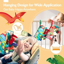 Baby Cloth Books Set – 2 PCS Touch & Feel Sensory Soft Books for Babies 0–12 Months, Tummy Time & Stroller Travel Toys