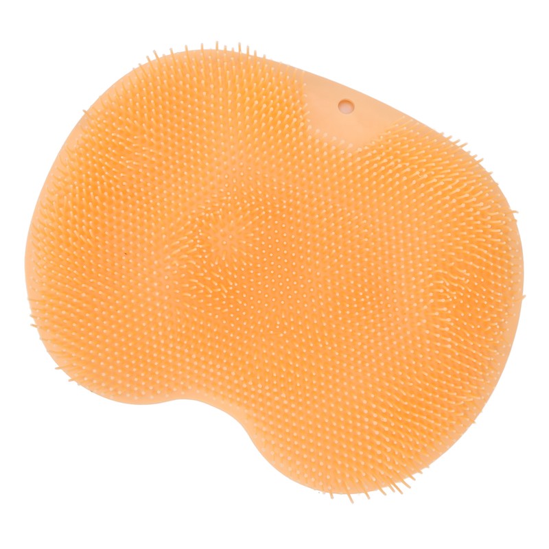 Foot Scrubber Massager with Suction Cups Orange Soft Foldable Shower