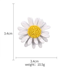 Oenothera Enamel Lapel Pin Enamel Flower Brooch Daisy Flower Brooches Pin Brooches for Sweaters Scarves Dresses Suits Bags Backpacks, Metal