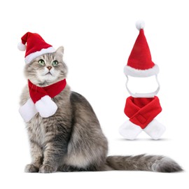 PETLESO Dog Costume Cat Christmas Costume Christmas Dog Clothes Pet Christmas Outfit Christmas Hat for Cats / Small Dog