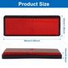 Waziaqoc 10-Pack Red Reflectors, Self-Adhesive Rectangle