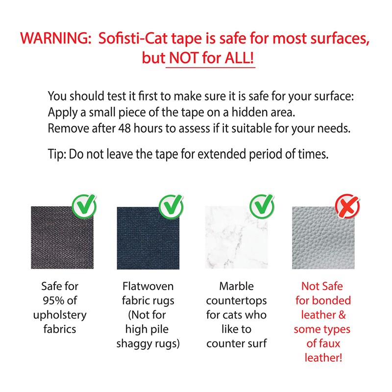 Sofisti-Cat Training Tape, Cat Tape for Furniture, Scratch Deterrent Keep