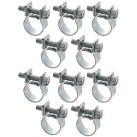 cyclingcolors 10x Mini Fuel Line Hose Clamp Hose Clamp Petrol Hose Clamp Car Motorcycle Moped Scooter Lawn Mower 6-8 mm