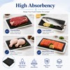 Meat Soaker Pads, Black, 500 Pack, Disposable Absorbent | For