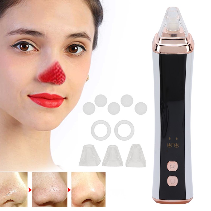 Electric Vacuum Blackhead Remover Rechargeable Face Pore Cleaner Acne Whitehead