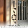 NACH Floating House Numbers, 6 inch Aluminum Black House Numbers