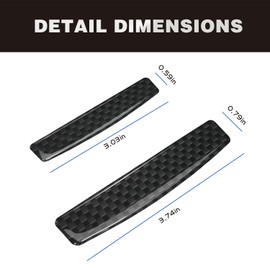 Gseigvee 4 PCS Carbon Fiber Car Door Edge Guard, Car Side Door Edge Guards Protector, Universal Bumper Protector Strips Trim Cover (Black)