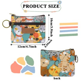 WisePoint Coin Purse, Waterproof Change Coin Bag with Key Ring, Cute Small Purses, Change Bag Mini Storage Bag for Coins, Cards, Green, coin purse
