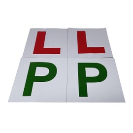 Fully Magnetic Car Red L-Plates And Green P Plate 4 Pack For Car Magnetic Thick Strong Learner Plates, No Melting No Blow Off Easy To Move Without Scratching Painting Off HTUK