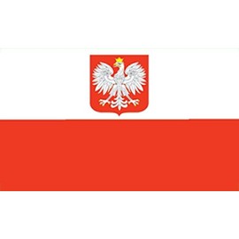 AES 5'x8' Poland Polish Eagle Polska Flag 5x8 Foot Flag Banner Large